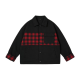 Black & Red Plaid Patchwork Shirt Jacket